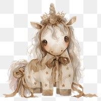 PNG  Adorable whimsical unicorn illustration