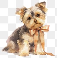 PNG  Adorable watercolor puppy portrait