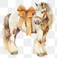 PNG  Charming horse with decorative bow