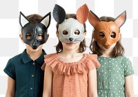 PNG Children wearing animal masks