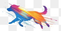 Colorful abstract running dog