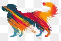 Colorful abstract dog silhouette