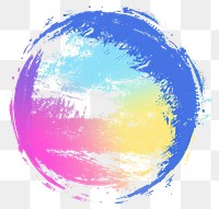 Colorful abstract circular brushstroke