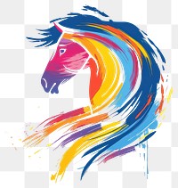 Colorful abstract horse illustration