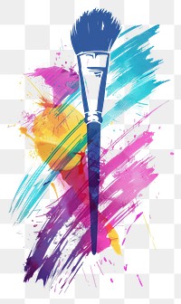 Colorful abstract paintbrush illustration