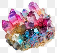 PNG  Colorful iridescent crystal mineral