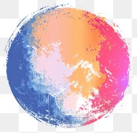 Vibrant abstract watercolor globe