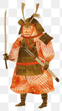 Traditional samurai warrior illustration