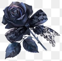 PNG  Elegant dark rose with lace