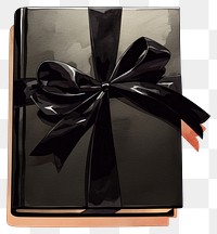 PNG  Elegant gift-wrapped black book