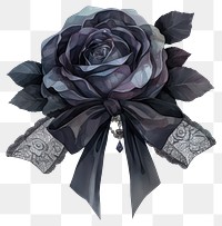 PNG  Elegant dark rose illustration