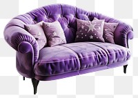 PNG Goth pale purple sofa furniture cushion pillow.