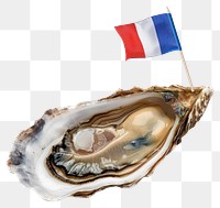 PNG French oyster with flag