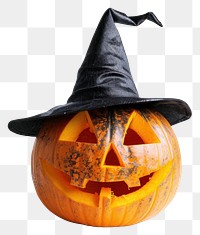 PNG  Halloween pumpkin with witch hat