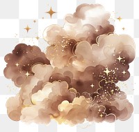 PNG  Dreamy golden cloud illustration