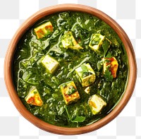 PNG Delicious Indian spinach paneer curry