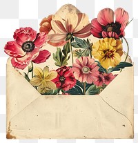 PNG The envelop with colorful vintage flowers asteraceae envelope painting.