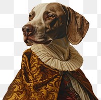 PNG  Regal dog in historical attire