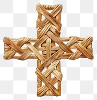 PNG Handcrafted woven cross decor