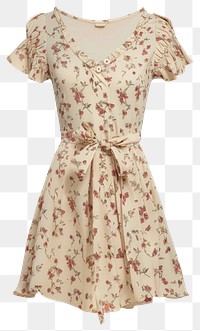 PNG Floral summer dress with belt