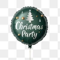 PNG  Festive Christmas party balloon decor