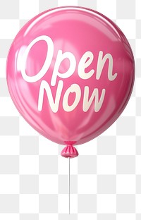 PNG  Pink balloon open now