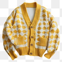 PNG Cozy geometric knit cardigan