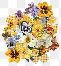 PNG Flower collage cutout accessories.