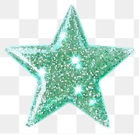 PNG Glitter pastel green star turquoise symbol cross.