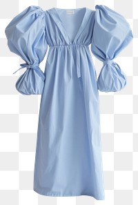 PNG Elegant blue puff sleeve dress