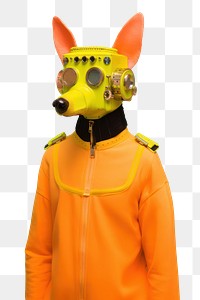 PNG Futuristic canine-themed costume art