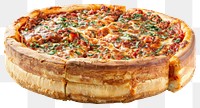 PNG Deep-dish pizza with melted cheese