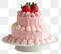 PNG Elegant pink strawberry cake