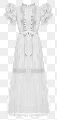 PNG Elegant white lace dress