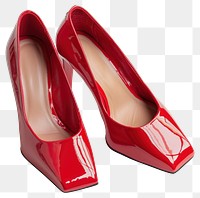 PNG Elegant glossy red high heels