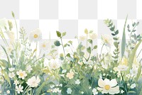 PNG Delicate watercolor floral garden