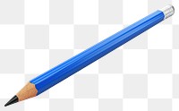 PNG 3d illustration of a blue pencil.