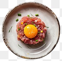 PNG Gourmet tartare with egg yolk