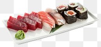 PNG Fresh sushi platter with sashimi