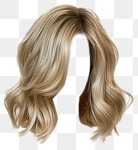 PNG Blonde wavy hair wig