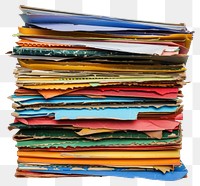 PNG Colorful stacked torn papers