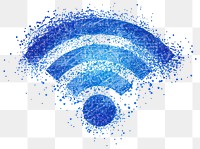 Abstract blue Wi-Fi symbol