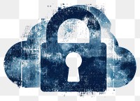 Cloud security lock illustration