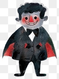 Cute cartoon vampire character illustration