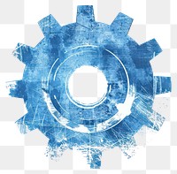 PNG  Abstract blue gear illustration