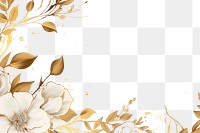 PNG Elegant floral gold illustration