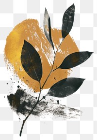 PNG Abstract botanical minimalist art