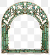 PNG  Elegant stained glass arch frame