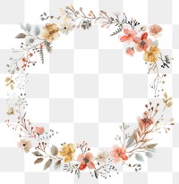 PNG Elegant floral wreath frame, transparent background