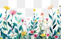 PNG Colorful floral watercolor illustration